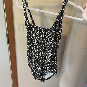 Leopard one piece swimsuit Michael lots